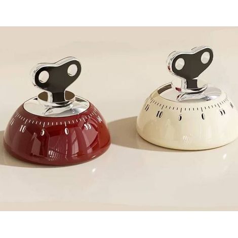 temporizadores de cocina con fijación magnética - Temporizador de cocina - Divertido e innovador temporizador de cuenta regresiva de 60 minutos con alarma sonora (rojo + crema) (1/4)