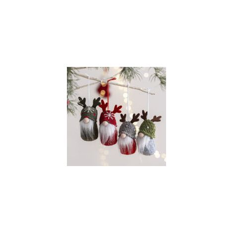 Decoraciones navideñas, adornos para el árbol de Navidad, adornos de muñecos de nieve, ambiente navideño, diseño de escena - Crezuo