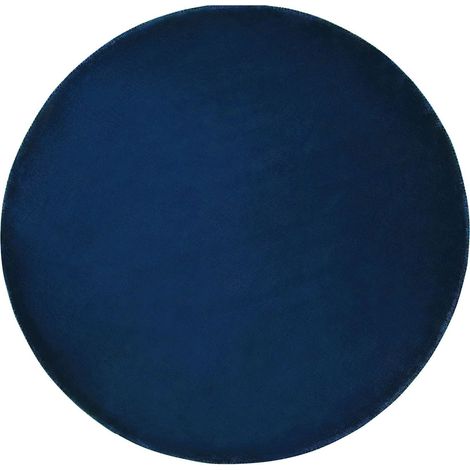 Tapis Moderne Rond Pour Salon ou Bureau Bleu Marine Diamètre ø 140 cm Gesi II (1/5)