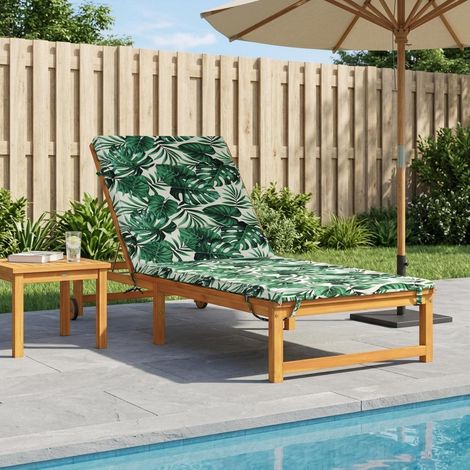 vidaXL Coussin de transat GEMERT 100 % polyester Motif feuilles (1/5)