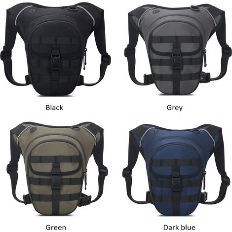 Sac de jambe tombant de moto pour hommes femmes voyage en plein air randonnée cycle étanche avec bande réfléchissante grande capacité réglable 60 cm-150 cm taille multifonctionnelle