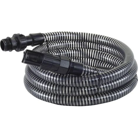 1 Tuyau d'aspiration 4m, Valve anti-fuite, Filtre intégré, Raccords filetés, Pour pompe jardin