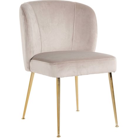Chaise Cannon - Taupe et pieds brossés or (1/5)