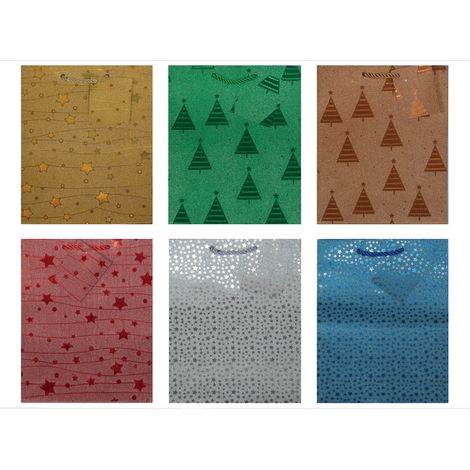 piccola borsa decorativa glitterata dorata 18x23cm 12 pezzi PL-2