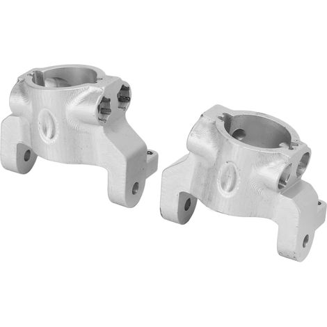 1 Paire de Moyeux CNC en Alliage d'Aluminium pour Axial RBX10 Ryft, Pièces de Voiture RC 1/10 Grimpeur, Argenté (1/5)