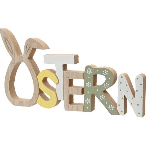 Kaemingk Tisch-Deko Frohe Ostern MDF 29 cm mehrfarbig Figur