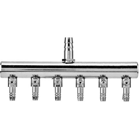 mm Edelstahl-Aquarium-Luftstrom-Umlenkventil auf 4 mm Verteiler-Steuerventil (6-Wege) (1/5)
