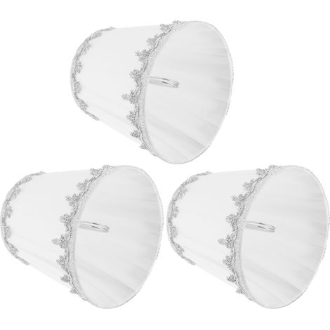 Moderne Stofflampenschirme, 3er-Set, E14-Clipfassung, ideal für Kerzen, Kronleuchter, Hotel- und KTV-Dekoration. (1/5)