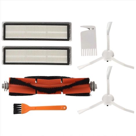 Hauptbürste und Seitenbürsten für den D9 Saugroboter, HEPA-Filter inklusive, komplettes Wartungsset, kompatible Ersatzteile, effiziente Reinigung, langlebiges Ersatzteilzubehör. (1/5)