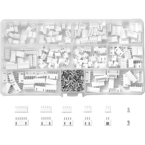 Connecteur Jst - 500 Pièces - Pas de 2,54 mm - Logement Nylon Blanc - Compatible Arduino et Breadboard (1/5)