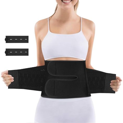 Ceinture Post Accouchement, Récupération Ceinture Abdominale Gainante avec Etenseurs de Taille de Pantalons, Réglable Respirant Ventre Plat Gaine Post-Partum pour Récupération Après la Grossesse (1/5)