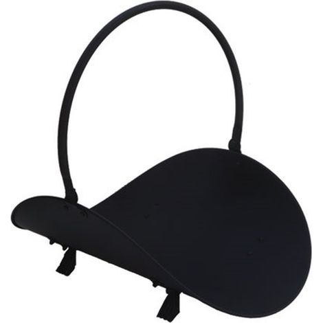 Black Mendip Iron Fireside Fire Companion Log Basket Holder with Handle (1/4)