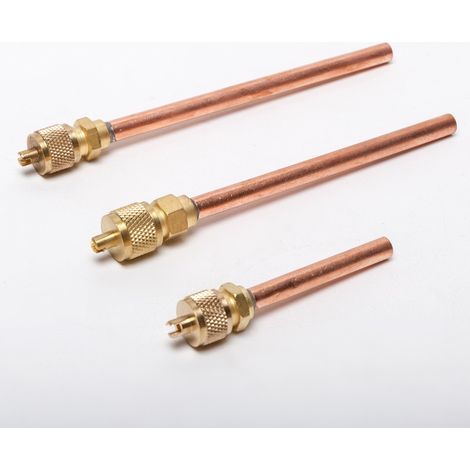 BEBUSINGOTO 3 PCS TUBE DE CHARGE AVEC VANNE  pour REFRIGERATEUR (1/3)