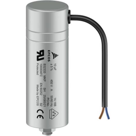 TDK B32333A6126J060N01 1 pz. Condensatore di funzionamento del motore 12 µF 450 V/AC 5 % (Ø x A) 30 mm x 100 mm (1/2)