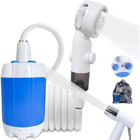 Pommes Douche Camping Portable Électrique - Rechargeable - Écran Numérique Intelligent - Plusieurs Modes Pulvérisation (1/5)