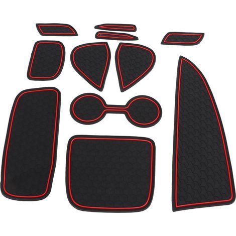 Set de 11 tapis de vide-poches PVC antidérapants pour Toyota Yaris 2020-2021, garnitures de console centrale et de portières (1/5)