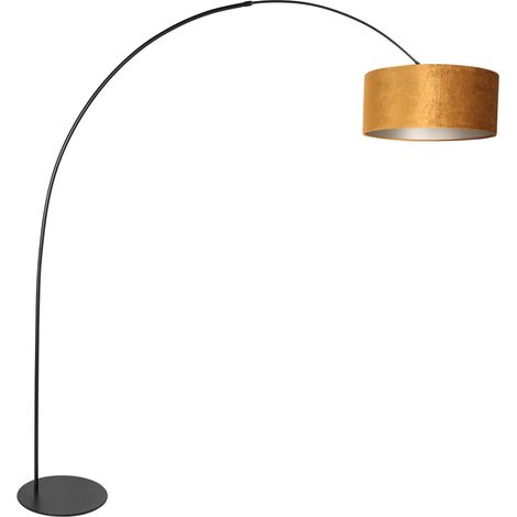 Anne Lighting - lampadaire - Curve - or noir - métal - lampe (1/4)