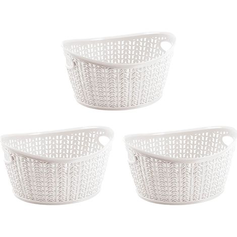 Kit di 3 cestelli ovali 7house da 1,5 litri
