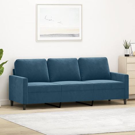 3-Sitzer-Sofa Blau 180 cm Samt