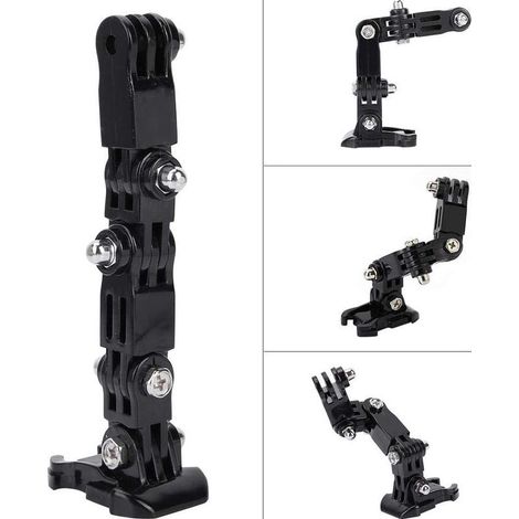 Bras De Caméra - Réglable Pour Casque - Compatible Sur Surface Courbe - 1 Pièce (1/5)