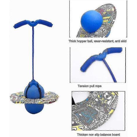Balle Pogo, Bâton Pogo, Balle d'Équilibre, Balle Sauteuse, Planche d'Équilibre, Balle Sauteur, Jeux d'Intérieur à Domicile, Fitness, Assistant d'Entraînement Corporel Wo Z (1/5)