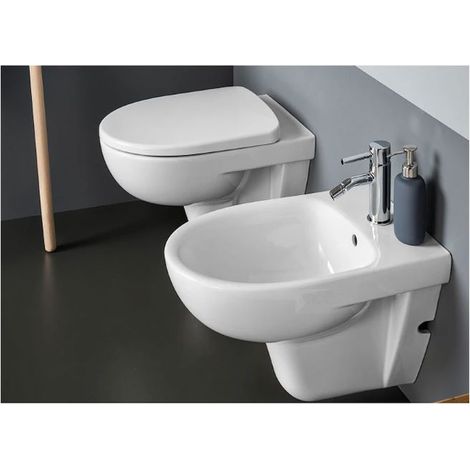 GEBERIT Serie Selnova Pro set sospesi wc+bidet+sedile chiusura tradizionale codice prod: 500.260.01.7 500.264.01.7 (1/4)