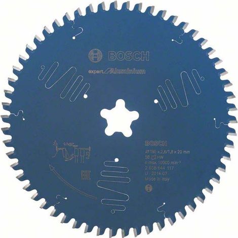 Bosch Kreissägeblatt Expert for Aluminium für Tischsägen 190 x Stern x 2,6 mm 58 - 2608644117