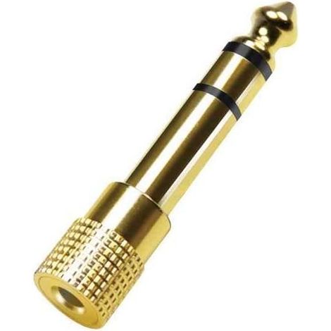 Adaptateur audio - LOGILINK - CA1213 - Jack 6,35 mm vers 3,5 mm - Blindé - Plaqué or