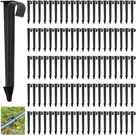 100 Piquets de Support en PE pour Tuyaux d’Irrigation de 16 mm – Fixation Solide au Sol pour Arrosage Jardin et Potager (1/5)