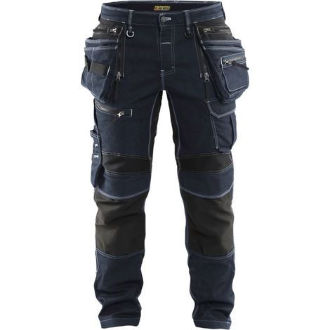Pantaloni da lavoro artigianali Blaklader X1900 elasticizzati Marina / Nero 42