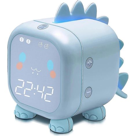 Réveil enfant avec dinosaure, réveil numérique pour chambre d'enfant, jolie horloge de chevet pour apprendre à dormir, veilleuse et veilleuse (1/5)