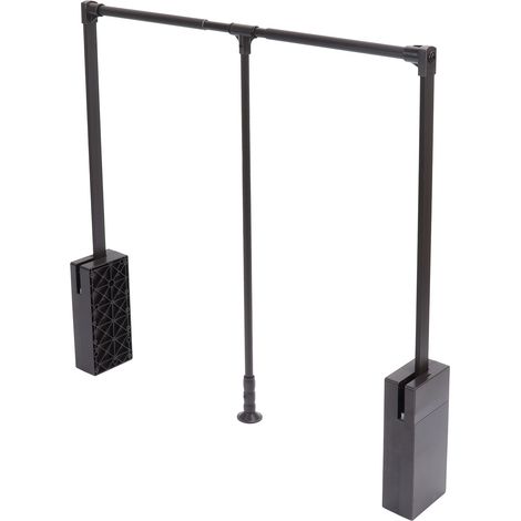 Système de levage de penderie escamotable, tringle à vêtements pliable, organisateur de cintres rétractables (1/5)