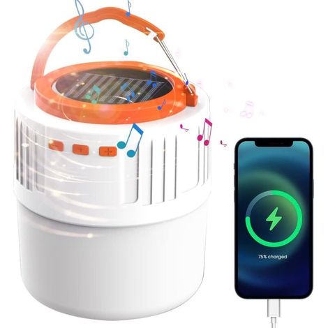 Solar-Campinglampe mit Bluetooth-Lautsprecher, 42 LEDs, USB-aufladbar, Solar-Camping-Taschenlampe, tragbare Hängezeltlampe für Outdoor-Aktivitäten wie Wandern, Trekking, Angeln und Notfälle. (1/4)