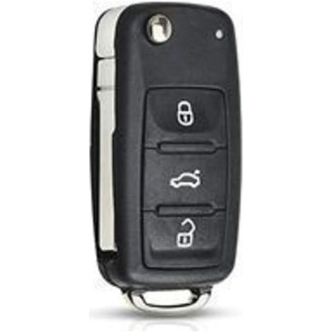 Replacement folding car key shell for VW Volkswagen Golf Mk6 T1guan Polo Passat CC Seat Skoda Octavia 3 buttons