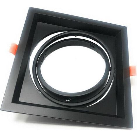 Incasso Ar111 Appui Quadrato Pour L'illumination Faretti P-ar111-1 Noir (1/3)