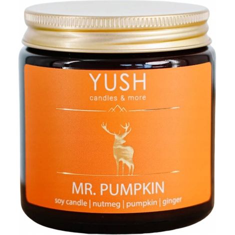 Vela de soja con aroma a calabaza, jengibre y especias, Mr. Pumpkin - Yush - 180 ml (1/5)