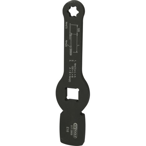 Kstools Llave de impacto TORX E 18 metalizada 21,5 cm (1/2)