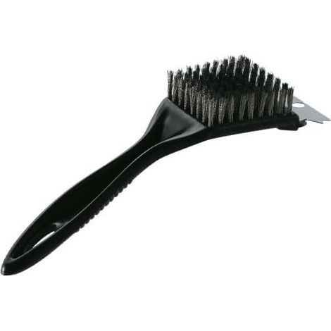 LAN Edelstahl-Grillbürste, Stahldraht, multifunktionale Grillbürste, Grillwerkzeug – Schwarz – 20 cm (1/5)
