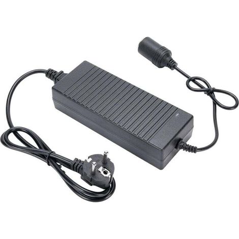 Adaptateur d'alimentation AC vers DC 12v 15A, Convertisseur Électronique Prise D'allume Cigare De Voiture 100-240v, avec Cordon De 1.5m, pour Gonfleur, Réfrigérateur De Voiture