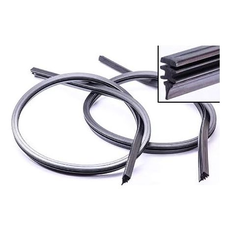 Pair of 28" 700mm Flat Rubber Replacement Universal Iron Wiper Blades Replacement for S02896 (1/5)