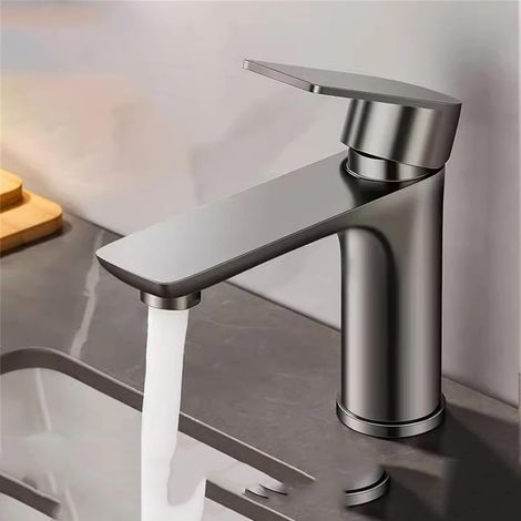 Robinet De Salle De Bains En Acier Inoxydable 304 Sortie D'eau Chaude Et Froide Robinet D'évier De Salle De Bains Robinet De Lavabo D'évier