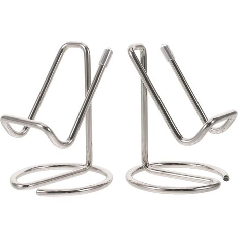 Universeller Telefon-/Tablet-Halter aus Metall (2 Stück) mit perforierter Metallstruktur, kompakt und langlebig, ideal für Zuhause und Büro. Geeignet für Mobiltelefone.