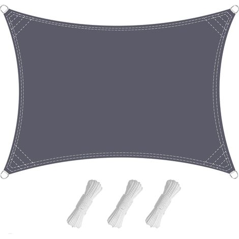 Voile d'ombrage 2 × 2 m - Ensemble de protection solaire - Plusieurs tailles et couleurs - Toile pergola - Protection contre les intempéries - Imperméable - Protection UV - Tissu Oxford 420D - Voile (1/5)