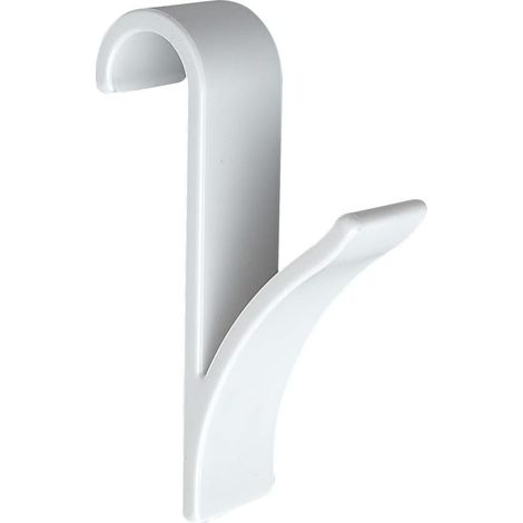 Crochet radiateur, Crochet radiateur sèche serviette, plastique blanc, Lot de 2 (1/4)