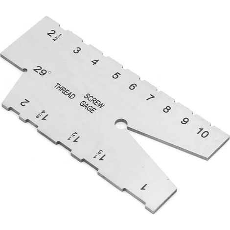 Jauge de mesure de filetage en acier inoxydable, outil de meulage pour pas de vis à 29 degrés (1/5)