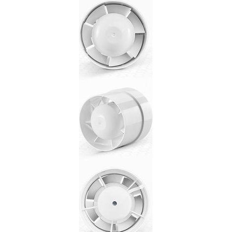 1 Stück Abluftventilator, sparsam, 100 mm, 12 W/130 m³, axialer Inline-Abluftventilator: Badezimmer, Küche, Keller (1/4)
