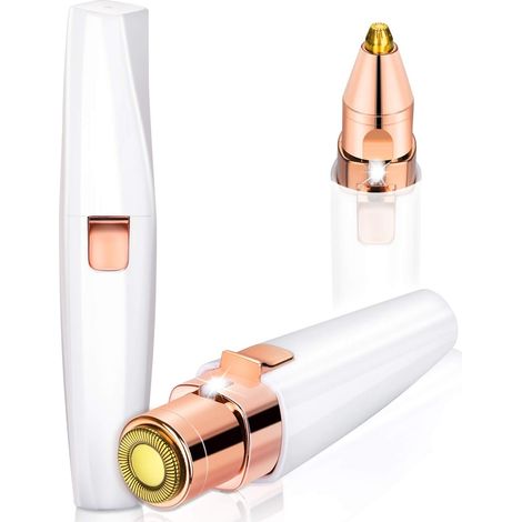 Epilateur Visage - Rasoir Électrique Sourcils et Poils Du Visage - LED Intégrée - Rechargeable USB - Étanche - Pour Femmes - 1 Pièce (1/5)