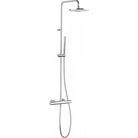 Crosswater Design Douche pluie - avec douchette à main - robinet thermostatique - chrome