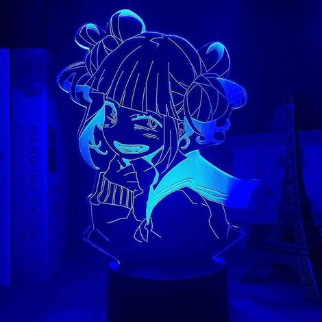 Himiko Toga (My Hero Academia) 3D-Acryl-Tischleuchte, 16 Farben, mit Fernbedienung. Ideal zur Dekoration eines Schlafzimmers. (1/5)
