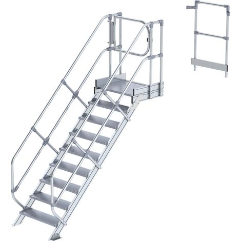 MUNK Treppen-Modul 1460mm Plattformoberkante Aluminium geriffelt 7 Stufen (1/4)